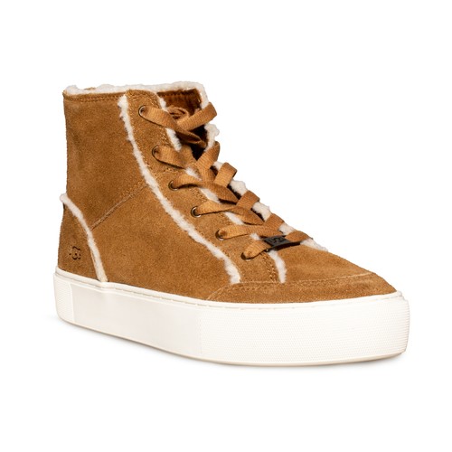 UGG NURAY CHESTNUT LEATHER HIGH TOP 
