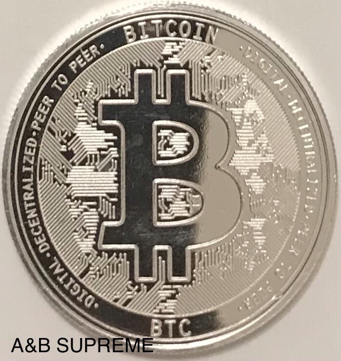 Bitcoin In Code We Trust 1 Troy Oz .999 Fine Silver Commemorative