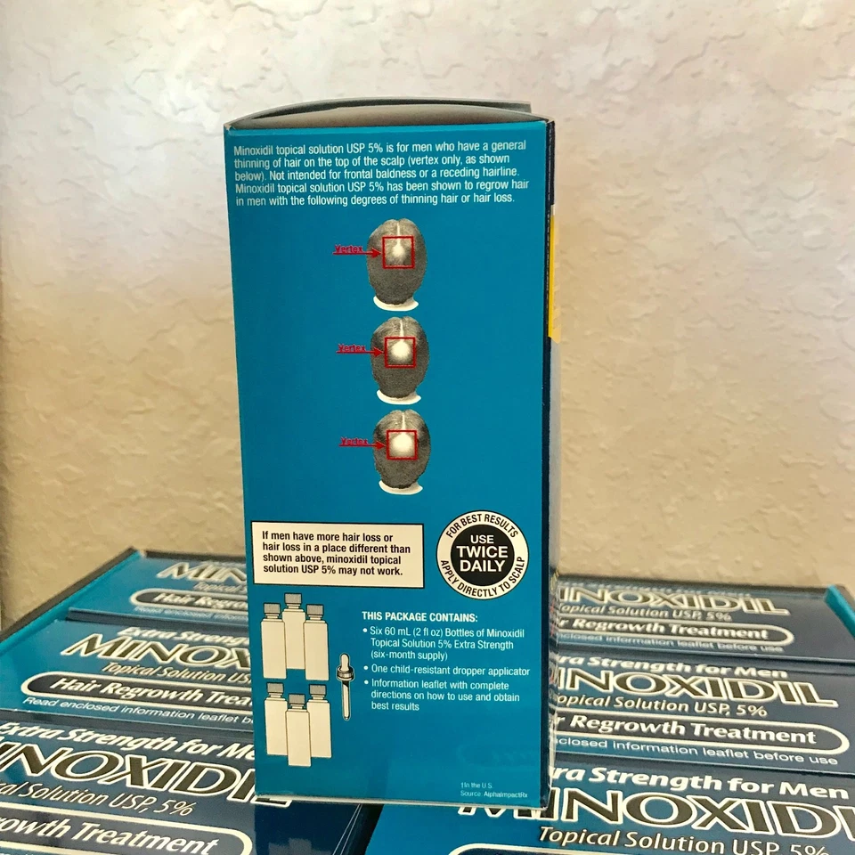 Kirkland Minoxidil 5% Hair Regrowth Solution Extra Strength Men 6 Month Supply  - Image 3 of 4