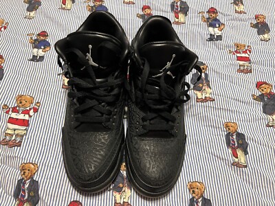 Size 11 Nike Air Jordan III Retro Black Flip 2011 NDS