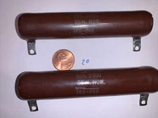 Tru Ohm RW35V252  Wire Wound Resistor 55W 2500 Ohm  New Quantity Of (2)