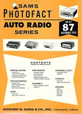 Howard W. Sams Auto Radio Series AR-87 SERVICE MANUAL 1970