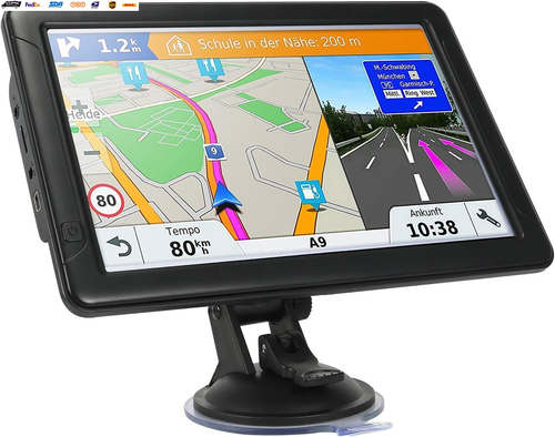 9-Inch GPS Navigator For Car & Truck - Lifetime Map Updates, Voice Guidance, Custom Truck Routing (2025 Maps)