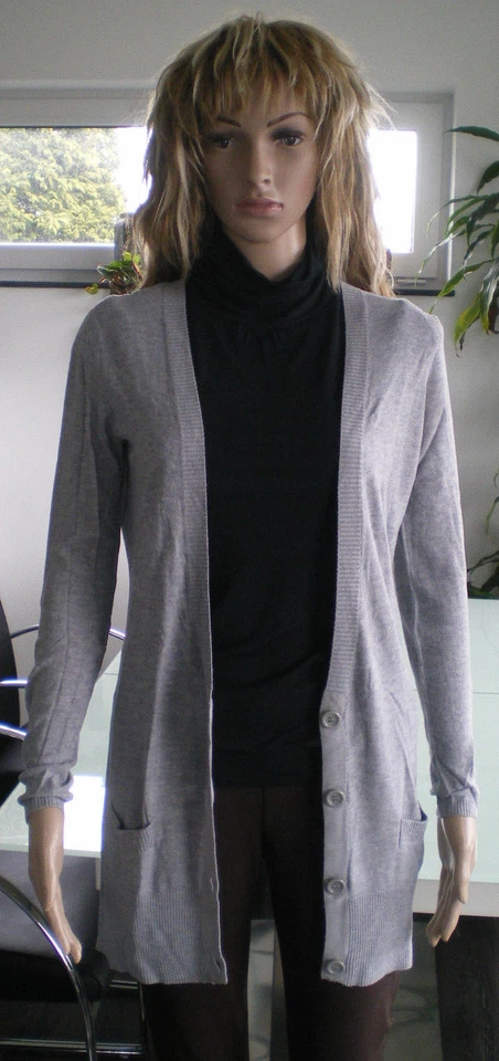 SPRINGFIELD Strickjacke Cardigan Kurzmantel Jacke Grau Grösse M - Bild 3 von 3