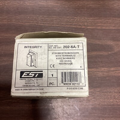 Edwards Systems Technology EST 202-6A-T Red 24Vdc Fire FLASH/BEACON 