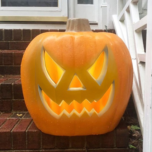 Jack O Lantern 21in Halloween Pumpkin Lantern Pumpkin Lights Party Decoration - Picture 5 of 11