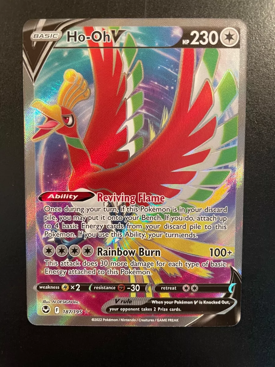  Ho-oh V 187/195- Silver Tempest - Full Art - Pokemon