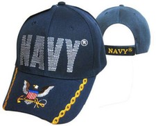 US Navy Eagle NAVY BLUE Crest Low Profile Cap OFFICIALLY LICENSED BY THE US NAVY