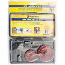 11PC HOLESAW KIT CIRCULAR HOLE SAW ARBOR SET 22MM 29MM 32MM 38MM 44MM 51MM 64MM