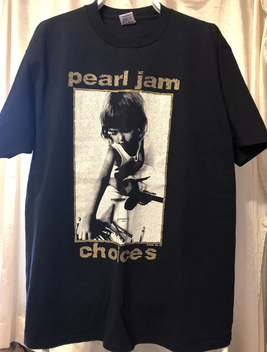 Vintage 1992 Pearl Jam Choices XL T Shirt Rare Kids Prefer Crayons To Guns