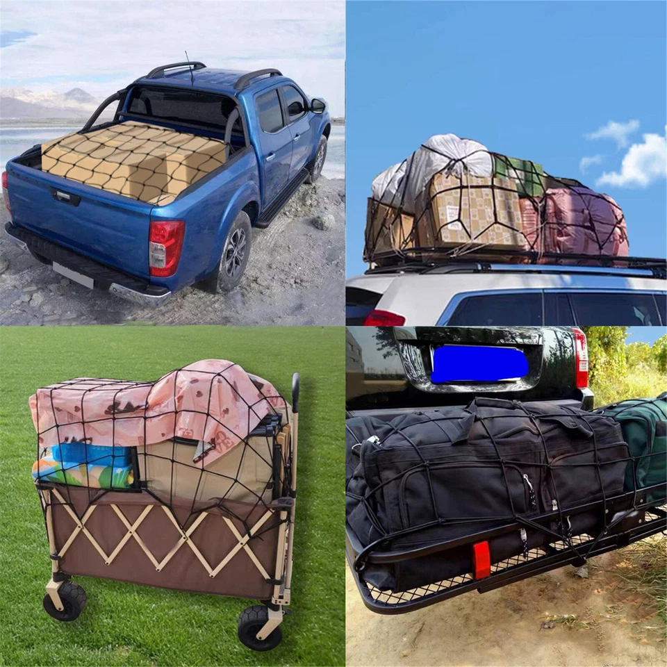 For Chevrolet Silverado 1500 2500HD Truck Bed Cargo Net Heavy Duty 5 x 7 ft . Foto 4 de 4