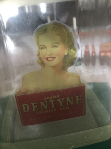 Raro barattolo di vetro da banco ""Adams Dentyne Chewing Gum - Foto 2 di 3