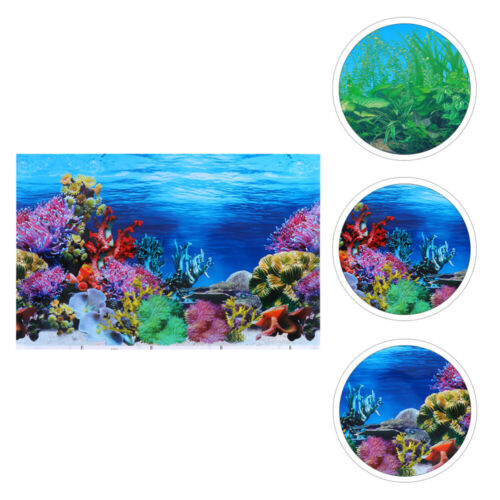  Thick Film Paper Fish Tank Background Aquarium Wallpaper Sticker - Picture 1 of 12