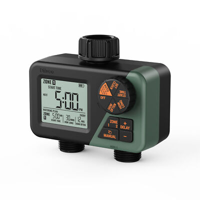 Sprinkler Timer Outdoor Water Timer 2 Zone Lawn Water Sprinkler for Yard Garden