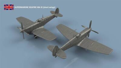 L'Arsenal Models 1/350 SEA FIRE Mk.3 (SHORT WINGS) UNFOLDED WINGS (5) 3D Printed