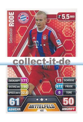 Match Attax Extra 14/15 - 480 - Sebastian RODE