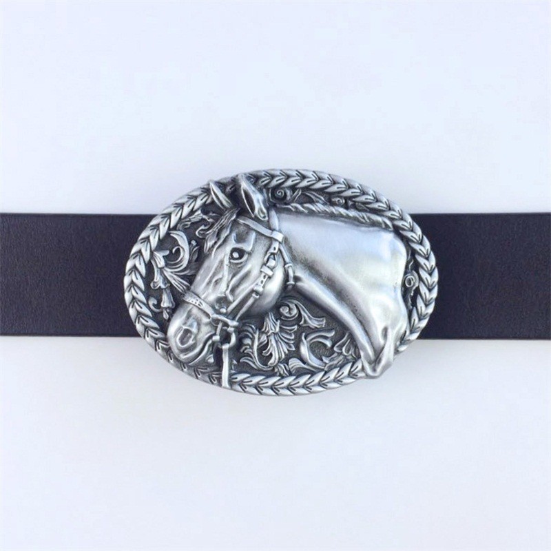 New Vintage Horse Head Western Oval belt buckle Gürtelschnalle also Stock in US