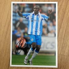 Theo Robinson Huddersfield Town  hand Signed 7x5 bordered photo Autograph
