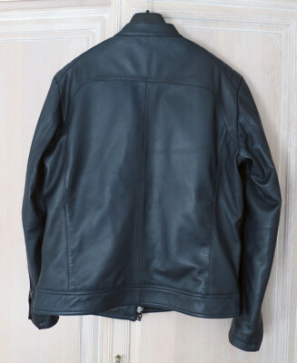 Veste cuir doublée Forestland pour homme, gris, taille XL (50