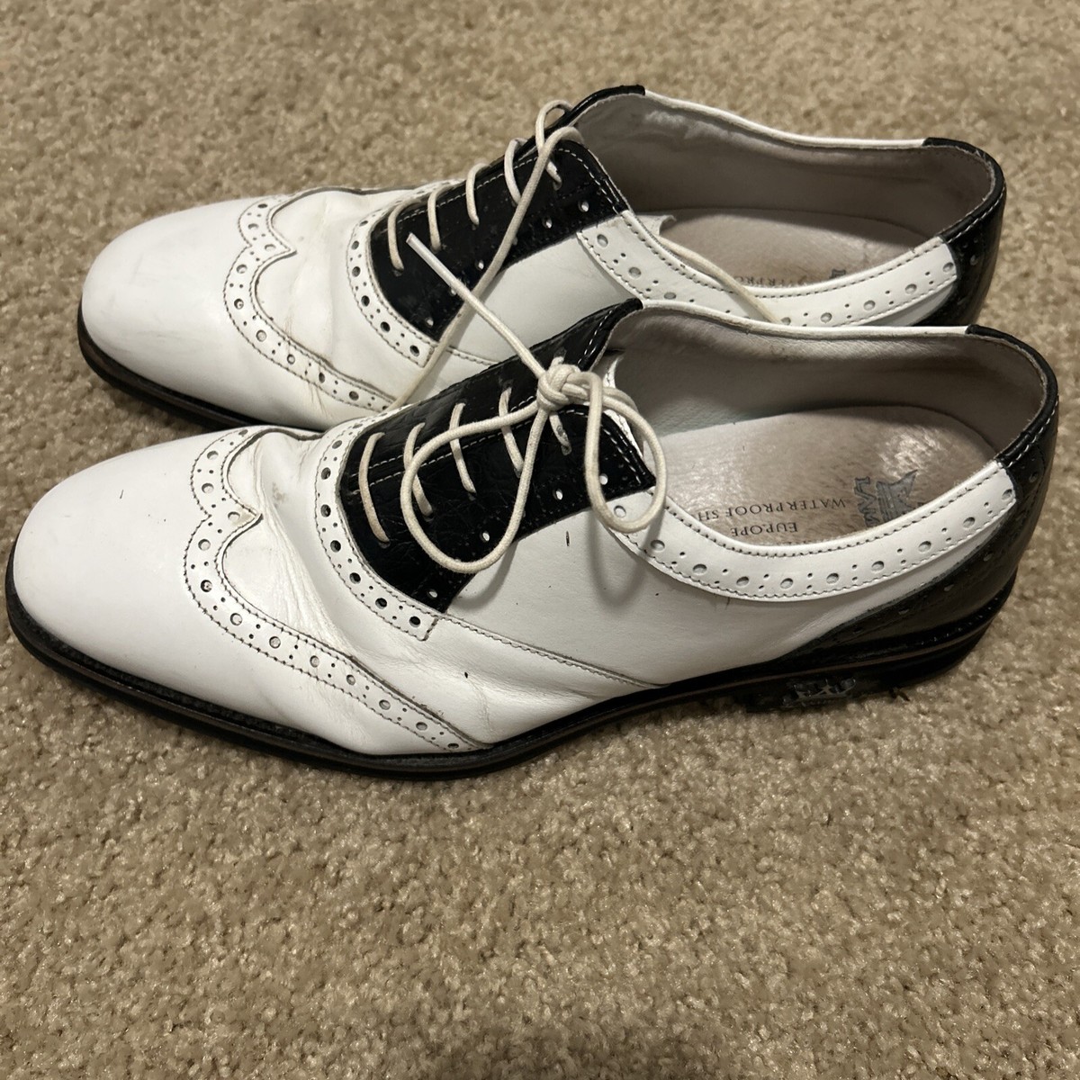 Lambda Golf Shoes White/black Spikes 10.5 | eBay