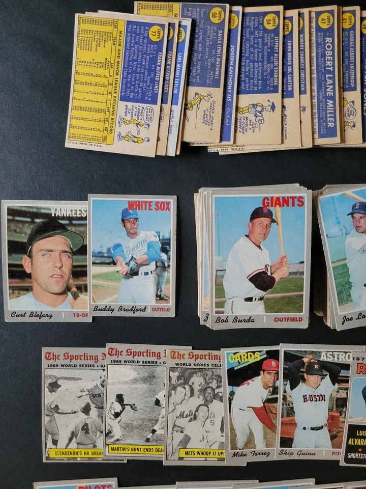Lote de cartões de beisebol 1970 Topps - 219 diferentes - Bill Freehan | Mike McCormick - Imagem 4 de 4