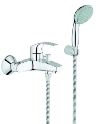 Grohe  Einhand-AP-Badebatterie Eurosmart mit Garnitur verchromt NEUNEU