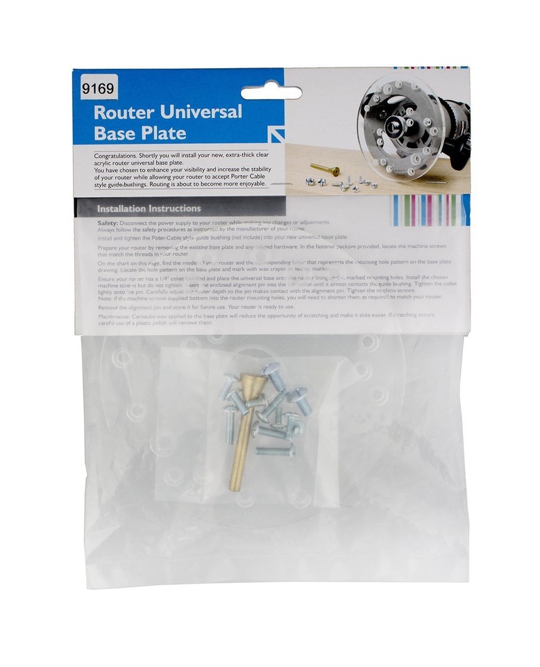 Universal Router Base Plate with Centering Pin for Freud FT2000E Router ...