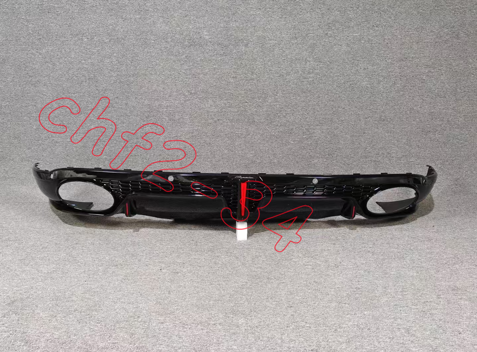 For Audi Q5 Gloss Black LED RSpider style Rear Bumper Diffuser Lip ...