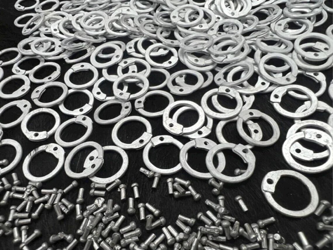 Chainmail Aluminium Flat rings with Round Rivets With Riveting