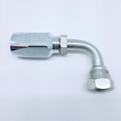 HYDRAULISCHER WIEDERVERWENDBARER REPARATURSATZ 1/4 BSP 90° KRÜMMEREINSATZ 1 DRAHTSCHLAUCH R1AT & 1SN