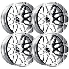 Set-4 Cali Off-road Invader 22x12 6x139.7 -51mm Chrome Wheels Rims 22 Inch