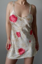 Vtg INNER MOST Silky Satin Floral Print Nightgown Lingerie Cami Night Dress M