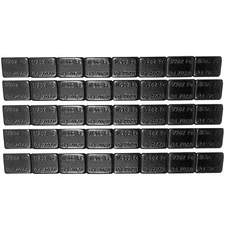 5 Strips BLACK COATED Wheel Weights 0.50 1/2 OZ STICK ON ADHESIVE TAPE - 40 Pcs