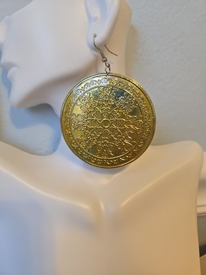 Round Madallion Earrings Women's Fashion Earrings Fashion Jewelry Accessories