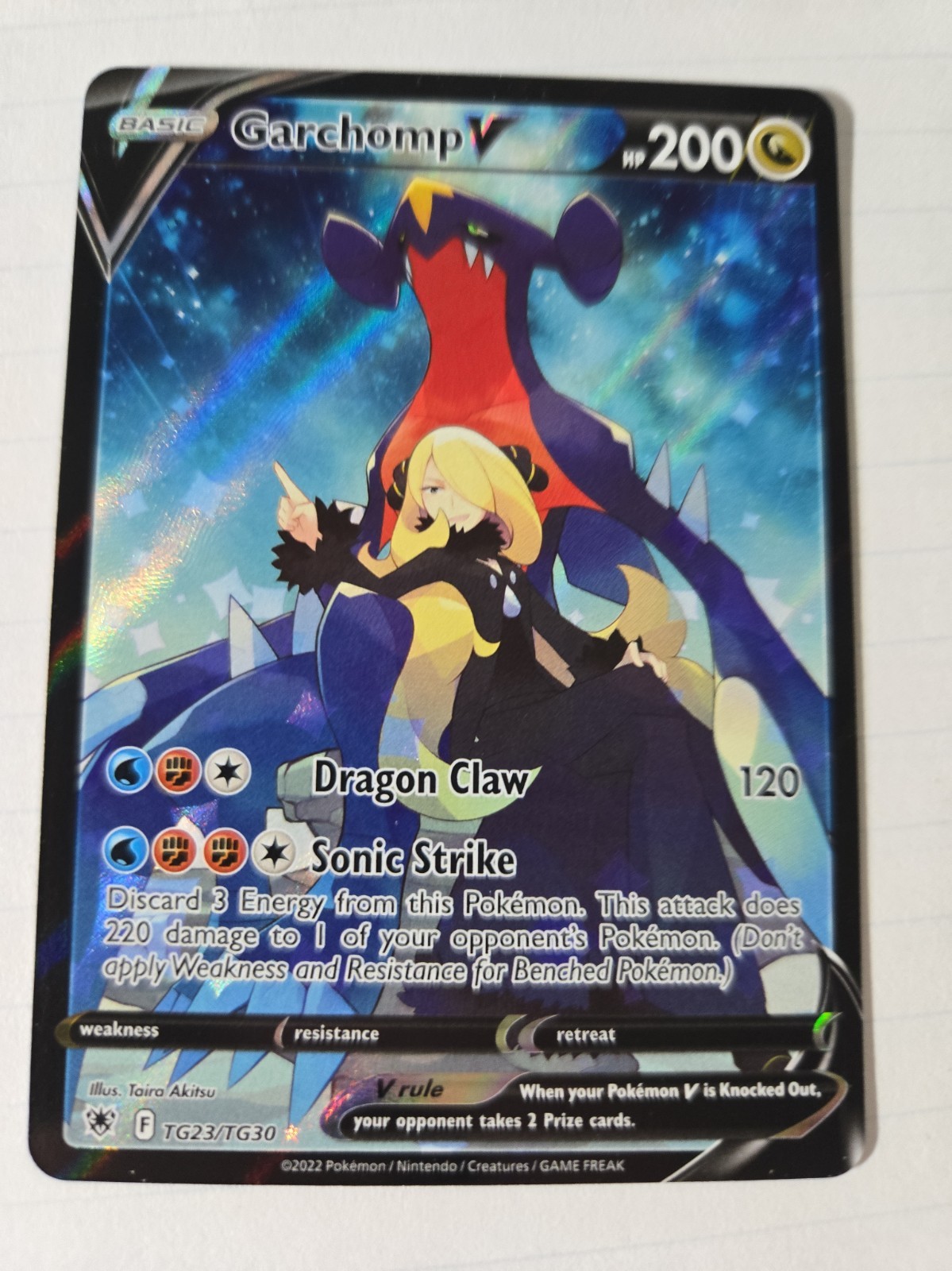 Garchomp V TG23/TG30 Swsh10: Astral Radiance Trainer Gallery Holo