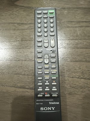 Vintage Sony Trinitron RM-Y118 Universal Commander TV Remote Control OEM Black