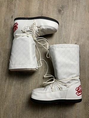 Gucci Snow Boots   White GG Monogram