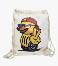 Ducks for Jeep Ducking Drawstring Canvas Bag - 16”x13”