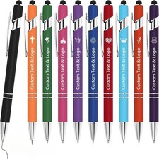 Assorted bright lights Custom Personalized stylus Pens Imprinted name ink pens.
