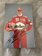 Michael Schumacher signed official autograph card Ferrari 2001. COA.