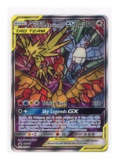 Moltres Zapdos Articuno GX SM210 Black Star Promo Stained Glass Pokemon Card NM