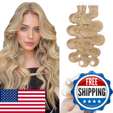 Benehair Ash Blonde Bleach Blonde Tape-in Hair Extensions 16 Inch 50g Seamless S