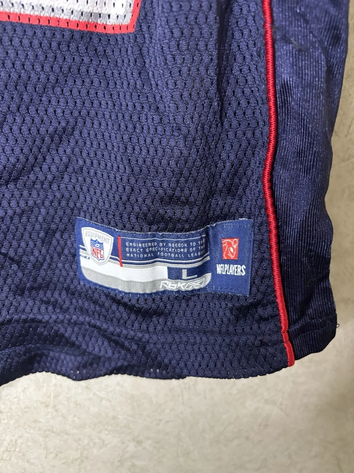 Vintage Reebok NFL New England Patriots Randy Moss 81 Football Jersey L 14-16 - Image 2 of 4