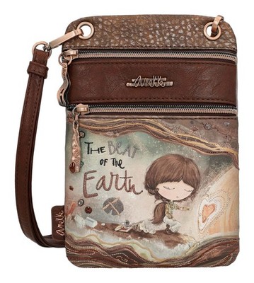 Anekke Core Mini Crossbody Bag Umhängetasche Tasche Multicolor dunkelbraun Neu