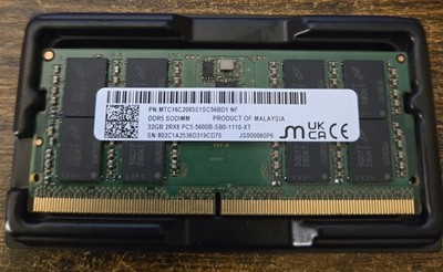 Micron 32GB DDR5-5600 SODIMM MTC16C2085S1SC56BD1 2Rx8 PC5-5600B