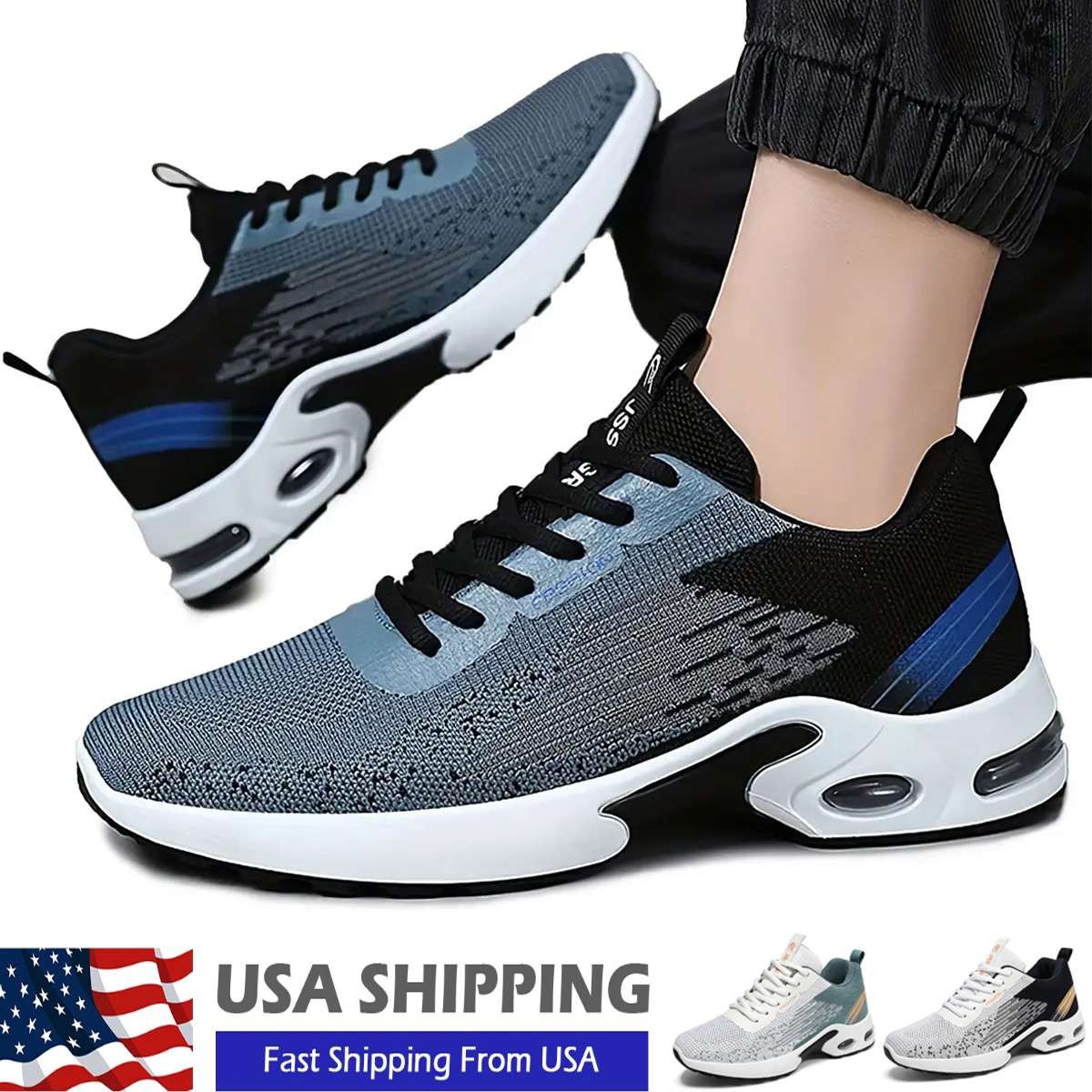 Running Shoes Sneakers Casual Men's Outdoor Athletic Jogging Sports Tennis Gym-image