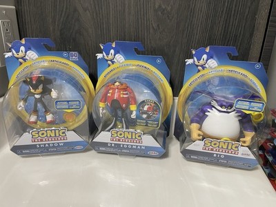 JAKKS Pacific Sonic The Hedgehog 4 Inch Shadow, Dr. Eggman ,Big The Cat Lot Of 3
