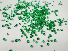 2.00 mm Round Shape Brilliant Cut Cubic Zirconia Green Emerald 2 Pis