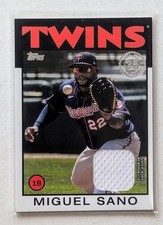 2021 Topps Miguel Sano 1986 Baseball 35th Anniversary Relic #86R-MS Twins