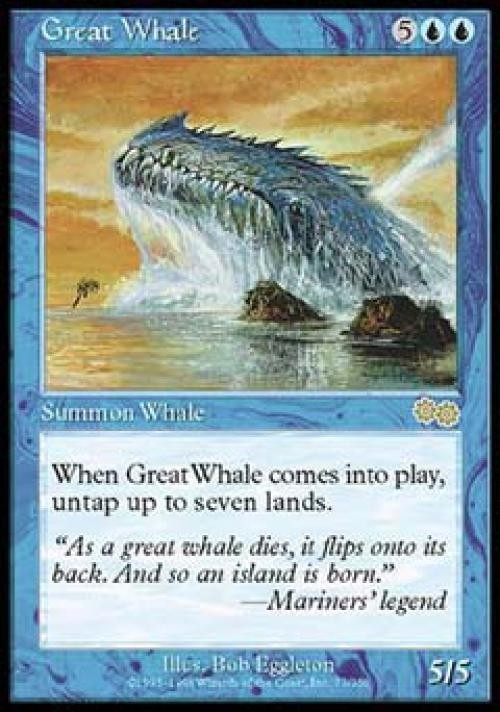 MTG English Great Whale NM Normal Urza's Saga